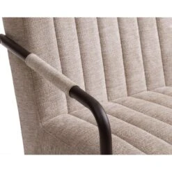 Fauteuil Stof/Metaal Zandkleur - Incl. Armleuning - Trout - Set Van 2 -VIDAXL Winkel 78614b9a98be48aca1956a1c8f2226ae