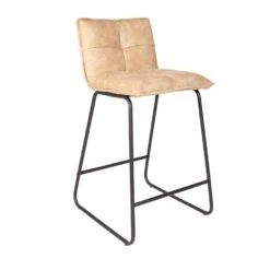 Industriële Barkruk Jelle Beige - Zithoogte 65 Cm - Stof - Beige -VIDAXL Winkel 78cba91f78594978bcad9d6a5840a28d