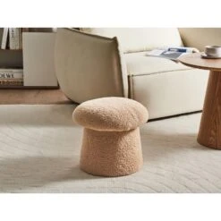 EUFAULA - Poef - Beige - Bouclé -VIDAXL Winkel 78f1547b125e47f1920aa7c47eb56acd