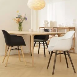 Nolon Nena-Liz Eetkamerstoel Wit - Armleuning - Zacht Groen Kussen -VIDAXL Winkel 7a002d800c9445a0b381c5d1fd0ca8f7