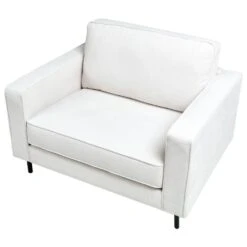 SAVALEN - Fauteuil - Off-white - Stof -VIDAXL Winkel 7a26d7d0b4784fa6acf82fd65dba13e9