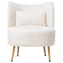 OTSBY II - Fauteuil - Off-white - Bouclé -VIDAXL Winkel 7a8cd02922664f608c4612a7cd2000db