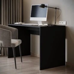Meubella - Bureau Nyon - Zwart - 120 Cm -VIDAXL Winkel 7ad2428d42f943e8b22b2f0290491e01