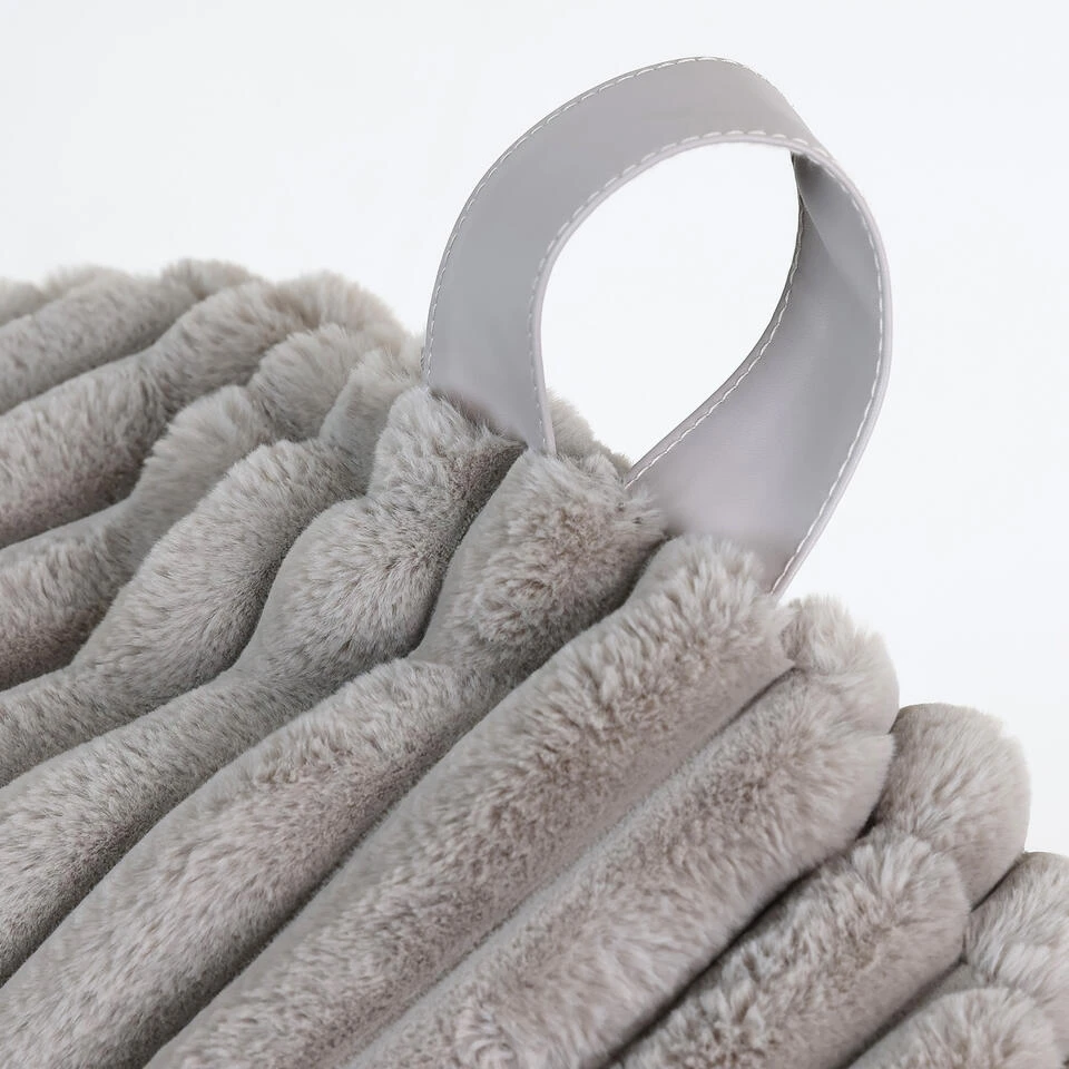 Icon Zitzak Cocoon - Zitzak Van Imitatiebont - Grijs 6 Icon Zitzak Cocoon - Zitzak Van Imitatiebont - Grijs - Afbeelding 6