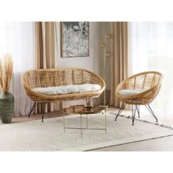 MARATEA - Loungeset - Lichtbeige - Rotan -VIDAXL Winkel 7b52a99103f542778153d7e91d84ed96