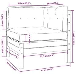 VidaXL - Tuinhoekbank - Zwart - Grenenhout - Met Kussens -VIDAXL Winkel 7b9a5e061e3945eeb1e2a4fbedf146fe
