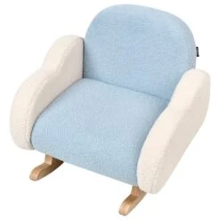 SKARE - Schommelstoel Voor Kinderen - Lichtblauw - Bouclé -VIDAXL Winkel 7bbbdeeffb294e489cf5ebfb43a6d422
