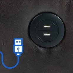 CLP Fauteuil Andover Zwart Frame - Kunstleer - Bruin -VIDAXL Winkel 7ca1946974884721a4cb6d3bb5100553