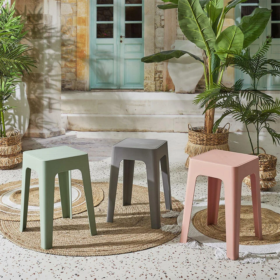 Home Deco Factory Zit Krukje/stoel - Creme Wit - 34 X 47 Cm 4 Home Deco Factory Zit Krukje/stoel - Creme Wit - 34 X 47 Cm - Afbeelding 4