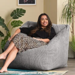 Icon Zitzack Morgan - Corduroy Zitzakfauteuil - Grijs -VIDAXL Winkel 7e52e6aba60a4c0abdd2459adfd39fb7