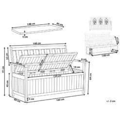 SOVANA - Tuinbank Met Opbergruimte - Lichthout/Rood - Acaciahout 13 SOVANA - Tuinbank Met Opbergruimte - Lichthout/Rood - Acaciahout -VIDAXL Winkel 7e70f1eae85b4cf6b077559e347940f1 1