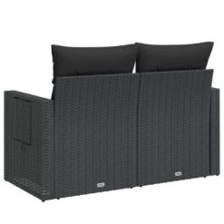 VidaXL - Tuinbank 2-zits - Zwart - Poly Rattan - Met Kussens 19 VidaXL - Tuinbank 2-zits - Zwart - Poly Rattan - Met Kussens -VIDAXL Winkel 7e7ae791ce634963ba9998473bc20613