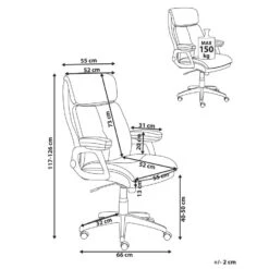 DIRECTOR - Bureaustoel - Zwart - Kunstleer -VIDAXL Winkel 7ee71276a6804abfb6531789903ddd4f