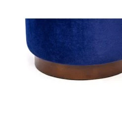 Pouf In Blauw Fluweel En Houten Basis -VIDAXL Winkel 7f0cc590d6014bc38403824ecaaee3e3