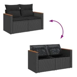 VidaXL Tuinbank 2-Zits – Zwart Polyrattan – 124x62x69 Cm – Weerbestendig Design 16 VidaXL Tuinbank 2-Zits – Zwart Polyrattan – 124x62x69 Cm – Weerbestendig Design -VIDAXL Winkel 7f198e12f0724389abb20e5dee697596