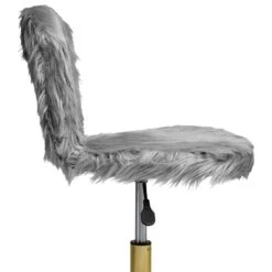 MARGATE - Bureaustoel - Grijs - Kunstbont -VIDAXL Winkel 7f3691aa41ed4832bb93854724f6609b