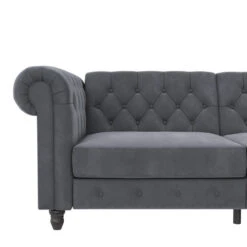 Felix - 3-zits Slaapbank In Antraciet Fluweel -VIDAXL Winkel 7fc56bcacfe147c986d4e14067613863