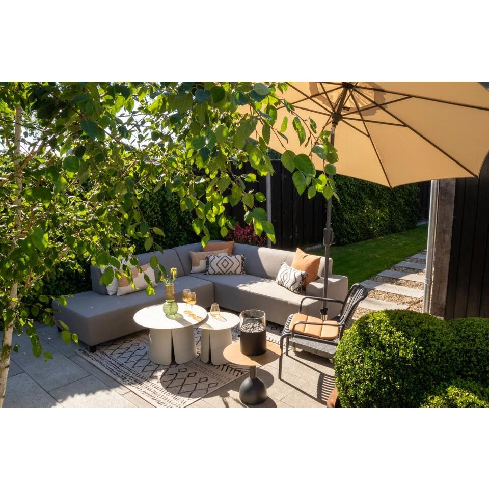 Malaga Hoekbank Loungeset Chaise Longue - Taupe 3 Malaga Hoekbank Loungeset Chaise Longue - Taupe - Afbeelding 3