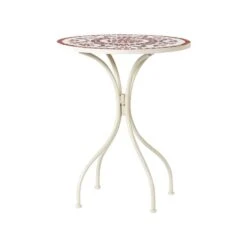 SPELLO - Tuintafel - Wit - Metaal -VIDAXL Winkel 7ffa5d7d8bfa4d6a84ec8d0de58a782c