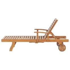 JAVA PREMIUM - Tuinligstoel - Lichtbruin/Taupe - Acaciahout -VIDAXL Winkel 80058936878d47d482484f6fefb47471