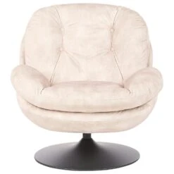 NOLVIK - Fauteuil - Beige - Fluweel -VIDAXL Winkel 80a54421ed7a463c88c13b8402a1ab5a