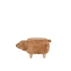 Beliani Hocker BEAR - Bruin Polyester -VIDAXL Winkel 80b280b41a33459eaa474d4b64ccd00d