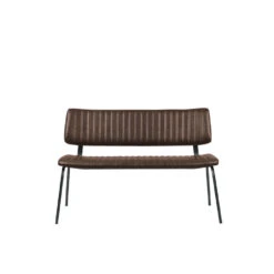 LABEL51 Eetkamerbank Gusto - Bruin - PU-Leder - 120 Cm -VIDAXL Winkel 80b6620990e64a549e073675b7d7568b