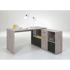 Hoekbureau Lex - Lichtgrijs Eiken