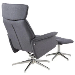 Relaxfauteuil Corsas - Stof - Donkergrijs (incl. Voetenbank) -VIDAXL Winkel 81004318 0104