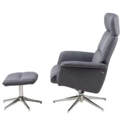 Relaxfauteuil Corsas - Stof - Donkergrijs (incl. Voetenbank) -VIDAXL Winkel 81004318 8000