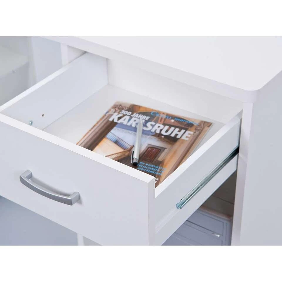 Hoekbureau Grossi - Wit - 75x118x79 Cm 5 Hoekbureau Grossi - Wit - 75x118x79 Cm - Afbeelding 5