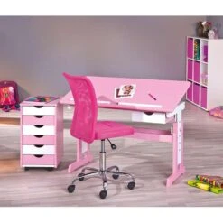 Kinderbureau Cecilia - Roze - 65,5x109x55,5 Cm -VIDAXL Winkel 81013312 0500