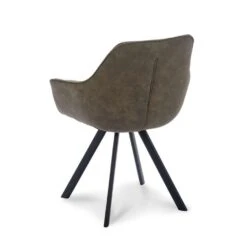 Eetkamerstoel Riley - Stof - Olijfgroen (2 Stuks) -VIDAXL Winkel 81019751 0200