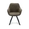 Eetkamerstoel Riley - Stof - Olijfgroen (2 Stuks)
