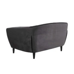 Bank Thyrza 2-zits - Fluweel - Donkergrijs -VIDAXL Winkel 81020424 0200