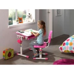 Vipack Kinderbureau Comfortline Met Stoel - Roze - 66x47x54/76 Cm -VIDAXL Winkel 81022232 0600