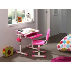 Vipack Kinderbureau Comfortline Met Stoel - Roze - 66x47x54/76 Cm -VIDAXL Winkel 81022232 1400