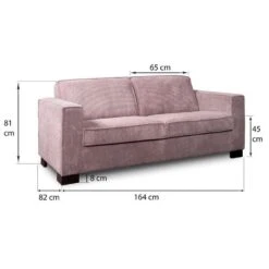 Bank Stuttgart 2-zits - Ribcord - Roze -VIDAXL Winkel 81023418 9600