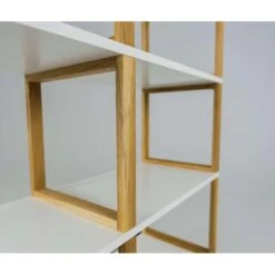 Tenzo Boekenkast Art - Wit/eikenkleur - 80x120x36 Cm -VIDAXL Winkel 81024170 0101