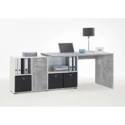 Hoekbureau Lex - Betonkleur/wit - 136x68x75 Cm 6 Hoekbureau Lex - Betonkleur/wit - 136x68x75 Cm -VIDAXL Winkel 81025641 0021