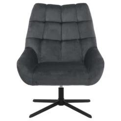 Fauteuil Devin - Stof - Donkergrijs -VIDAXL Winkel 81027693 0200