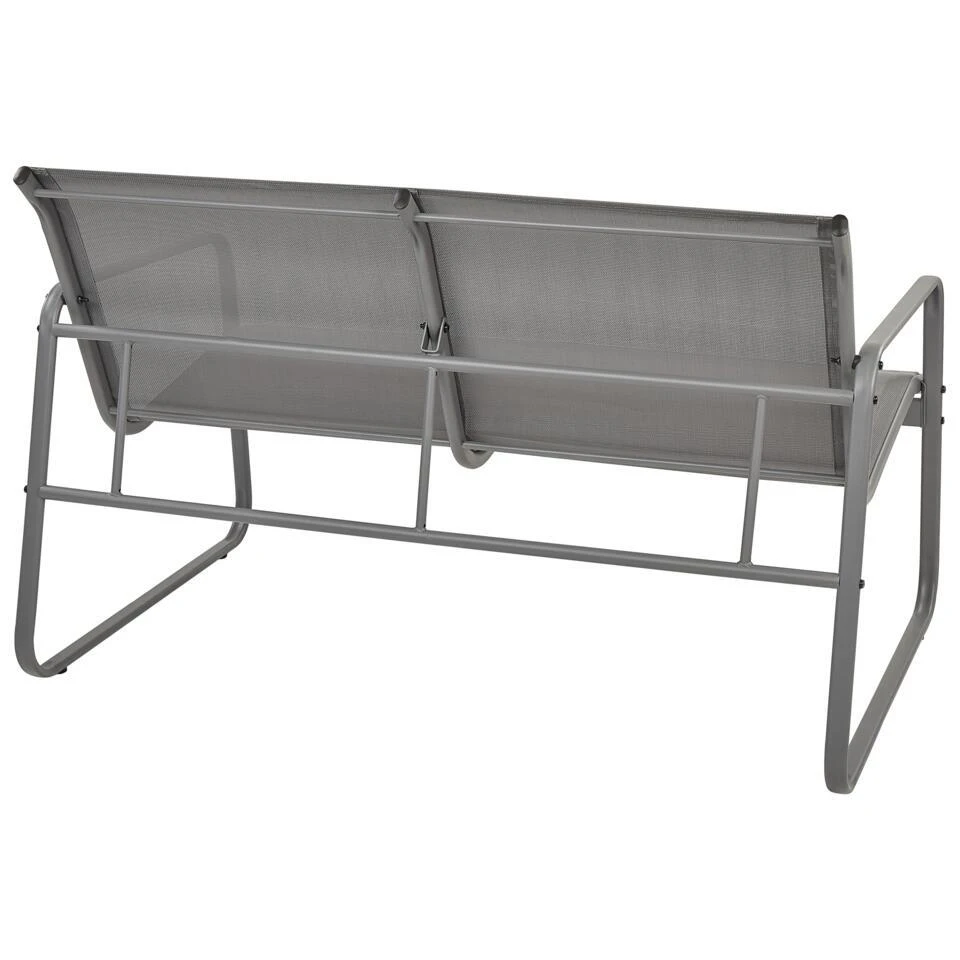 BARREA - Loungeset 4-zits - Grijs - Metaal 12 BARREA - Loungeset 4-zits - Grijs - Metaal - Afbeelding 12