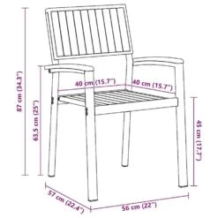 VidaXL - Tuinmeubelen - Bruin - Massief Acaciahout - 56 X 57 X 87cm -VIDAXL Winkel 827876e495dc48f1801039ce966f3a56
