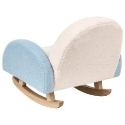 OMBO - Schommelstoel Voor Kinderen - Lichtblauw - Bouclé -VIDAXL Winkel 828889c6b23f4aefb44189a679d81090