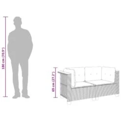 VidaXL - Tuinbank - Grijs - Poly Rattan - 2 Stuks -VIDAXL Winkel 829026f61dcc4e259713f501b63f2624