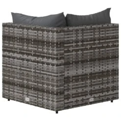 VidaXL - Tuinhoekbank - Grijs - Poly Rattan - Met Kussens -VIDAXL Winkel 832382efa5b8441296982eedf21e907b