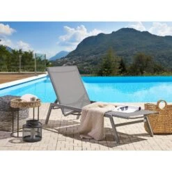 Beliani Tuinligstoel VERNAZZA - Grijs Staal, Textiel 5 Beliani Tuinligstoel VERNAZZA - Grijs Staal, Textiel -VIDAXL Winkel 8345d64940c7422fae3cc65223c7127b