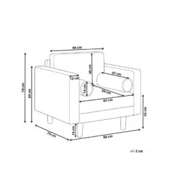 NURMO - Fauteuil - Beige - Polyester -VIDAXL Winkel 835eb70c2edb4ec98cca7a0aa2f1b844