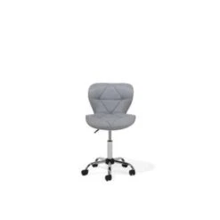 Beliani Bureaustoel VALETTA - Grijs Polyester -VIDAXL Winkel 83cd2e772e2e4e28b6b9b564bf11f0a4