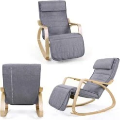 Parya Home Fauteuil Schommelstoel Grijs -VIDAXL Winkel 83cd4ce0230549b397e27635131d2139